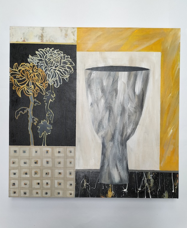 Megan Huffadine| Still LIfe wtih Vessel 2  Yellow | McAtamney Gallery and Design Store Geraldine NZ .jpeg